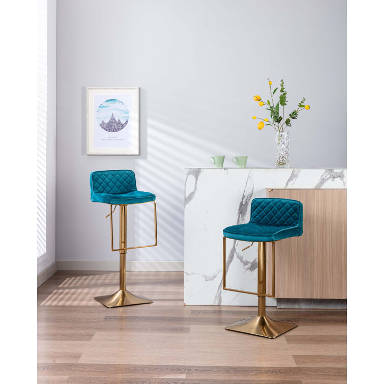 Orren Ellis Swivel Adjustable Height Bar Stool Wayfair